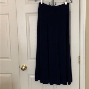 Navy Veronica M maxi skirt with slit